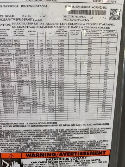 5 Ton AC/HP ECM Multiposition Air Handler 208-240/60/1 R-410A CFM 1223
