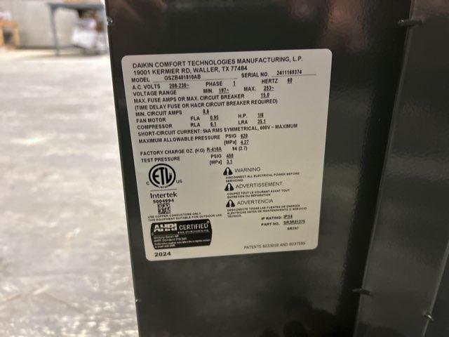 1.5 Ton Single-Stage Split-System Heat Pump 208-230/60/1 R410A 14.3 SEER2