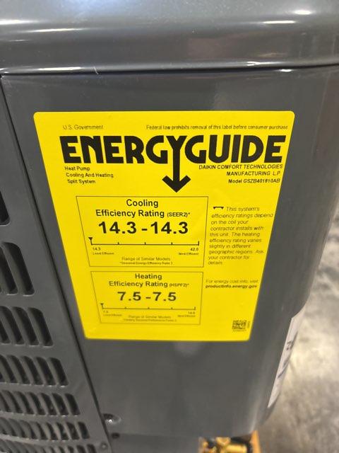 1.5 Ton Single-Stage Split-System Heat Pump 208-230/60/1 R410A 14.3 SEER2