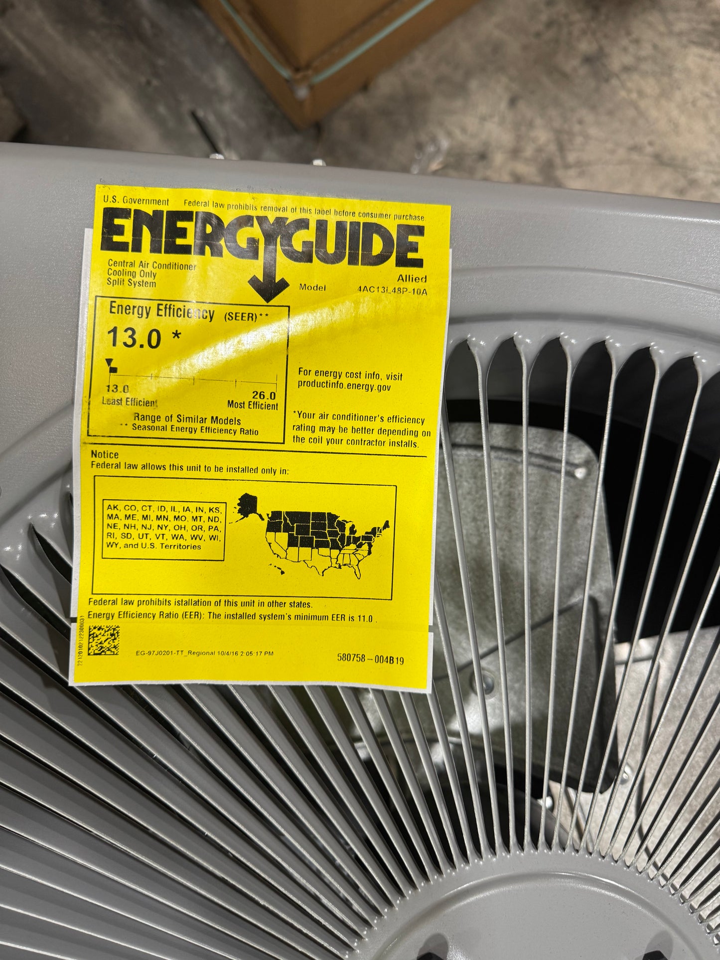 1.5 Ton Single-Stage Split-System Air Conditioner 208-230/60/1 R410A 14.3 SEER2