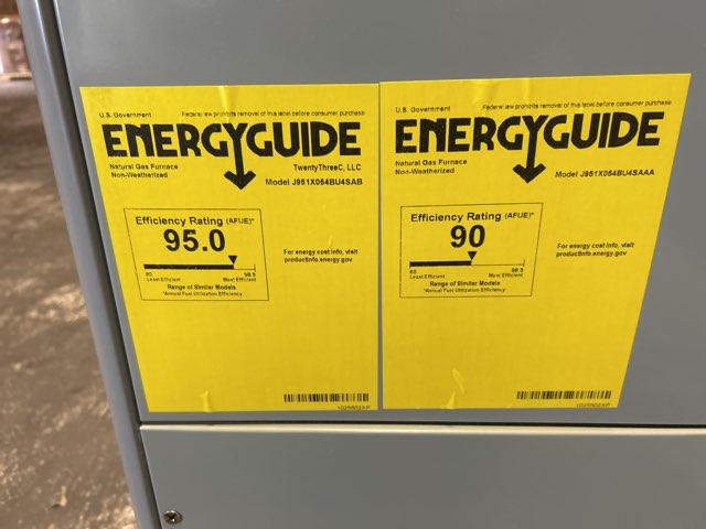 54,000 BTU Single-Stage Upflow/Horizontal ECM Multi Speed Gas Furnace 90% AFUE 115/60/1 CFM: 1845