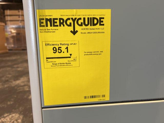 120,000 BTU Two-Stage Upflow/Horizontal ECM Variable Speed Gas Furnace; 95% AFUE, 115/60/1 CFM: 2225