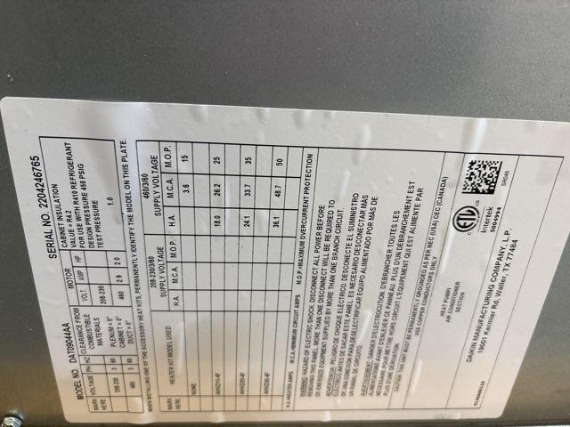 7.5 Ton AC/HP PSC Upflow/Horizontal Air Handler 460/60/3 R-410A CFM 4200