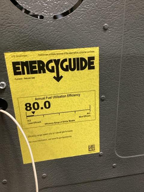 80,000 BTU Two-Stage Upflow/Horizontal ECM Multi Speed Gas Furnace 80% AFUE 115/60/1 CFM: 2000