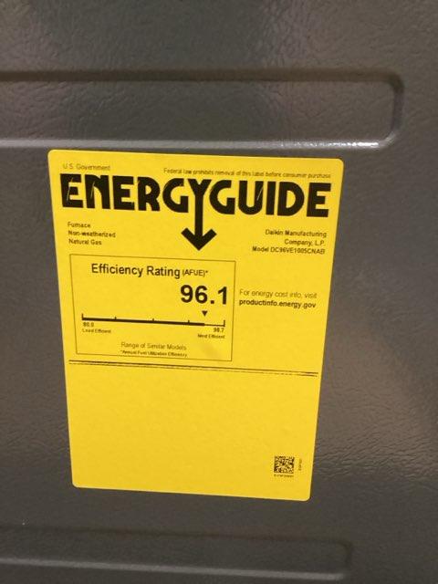 100,000 BTU Low NOx Two-Stage Downflow/Horizontal ECM Multi Speed Gas Furnace 96% 115/60/1 CFM: 2000