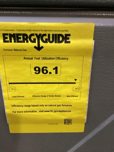 80,000 BTU Low NOx Mod Down/Horz ECM Var Spd Comm Compatible Gas Furnace 96% 115/60/1 CFM: 2000