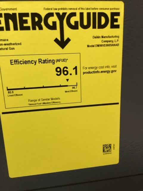 60,000 BTU Low NOx Two-Stage Upflow/Horizontal ECM Multi Speed Gas Furnace 96% 115/60/1 CFM: 1200