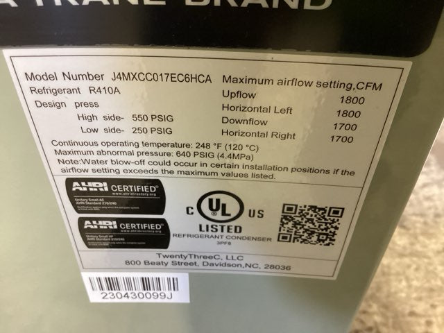 2.5-4 Ton AC/HP Multiposition Cased A Coil, R410A CFM 1600