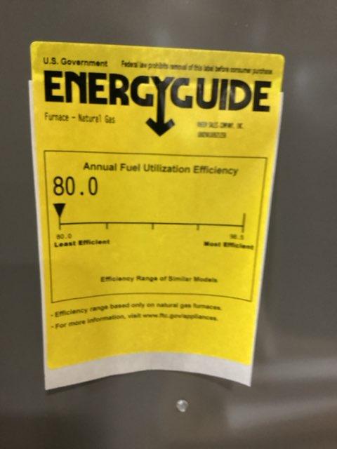 100,000 BTU Two-Stage Downflow ECM Variable Speed Communicating Gas Furnace 80% 115/60/1 CFM: 2000