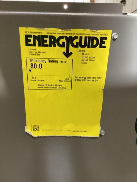 66,000 BTU Single-Stage Upflow/Horizontal ECM Multi Speed Gas Furnace 80% AFUE 120/60/1 CFM: 1436