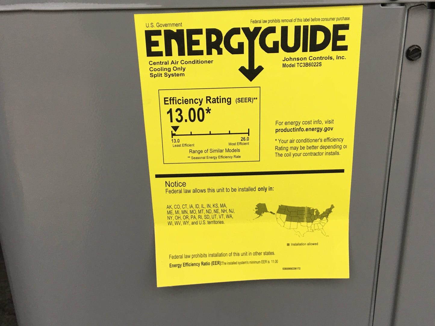 5 Ton SS AC; R410A,13 SEER, with 80,000 BTU Up/Horz Gas Furnace; 80% & 7-Day Programmable Thermostat