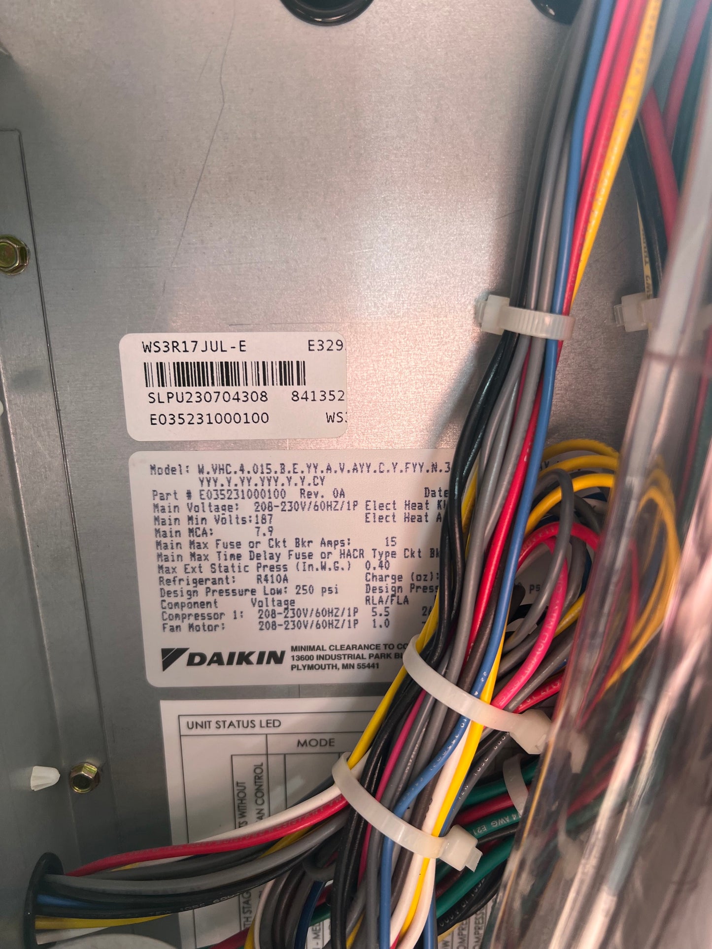 1.25 Ton Single-Stage Vertical Stack Geothermal Heat Pump Chassis 208-230/60/1 R410A 15 EER