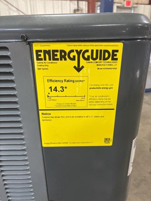 3.5 Ton Single-Stage Split-System Air Conditioner 208-230/60/1 R410A 14.3 SEER2