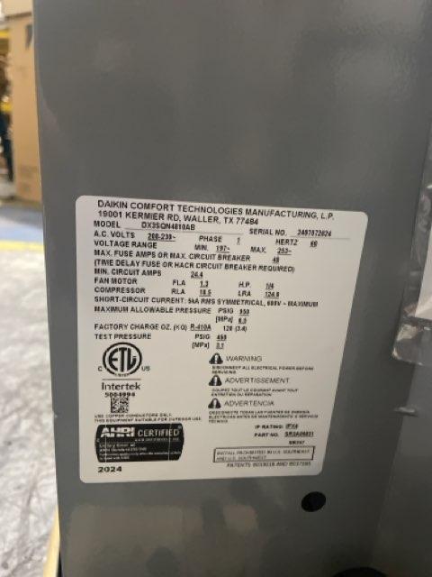 4 Ton Single-Stage Split-System Air Conditioner 208-230/60/1 R410A 13.4 SEER2