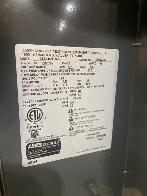 2 Ton Single-Stage Split-System Heat Pump 208-230/60/1 R410A 14.3 SEER2