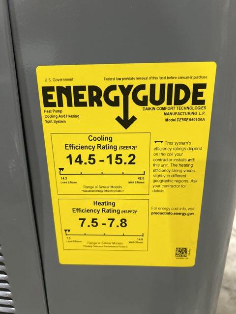 5 Ton Single-Stage Split-System Heat Pump 208-230/60/1 R410A 15.2 SEER2