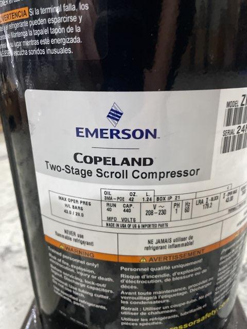 5 Ton Two-Stage AC Scroll Compressor 208-230/60/1 R410A