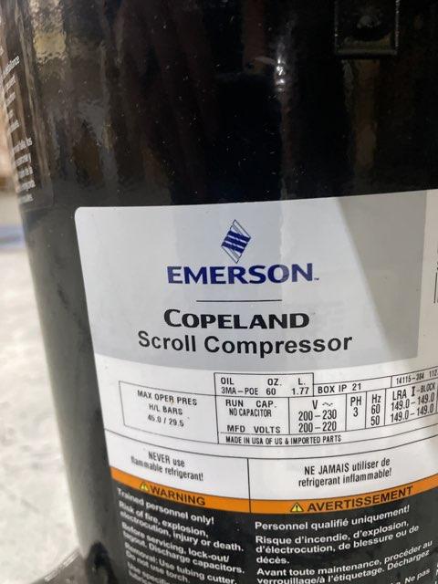 5 Ton AC Scroll Compressor 200-230/50-60/3 R410A