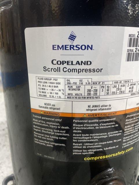 10 Ton AC Scroll Compressor 200-230/50-60/3 R410A