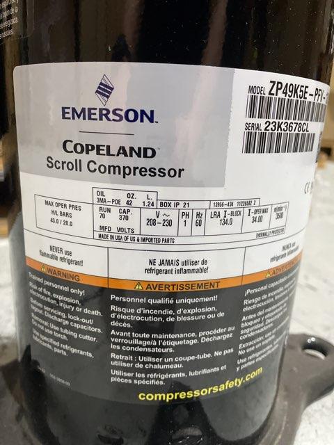 4 Ton AC Scroll Compressor 208-230/60/1 R410A
