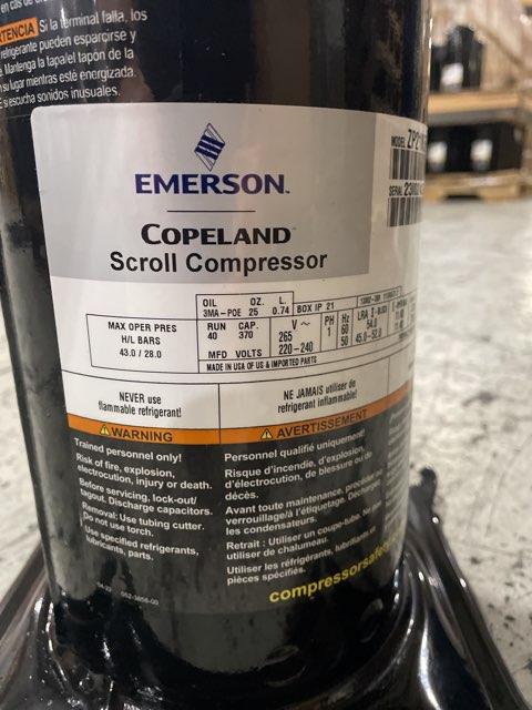 1.5 Ton AC Scroll Compressor 220-240/265/50/60/1 R410A