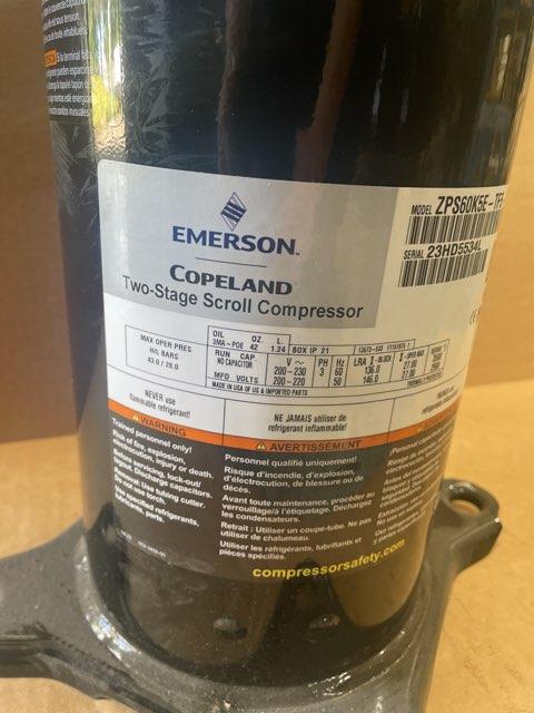 5 Ton Two-Stage AC Scroll Compressor 200-230/50-60/3 R410A