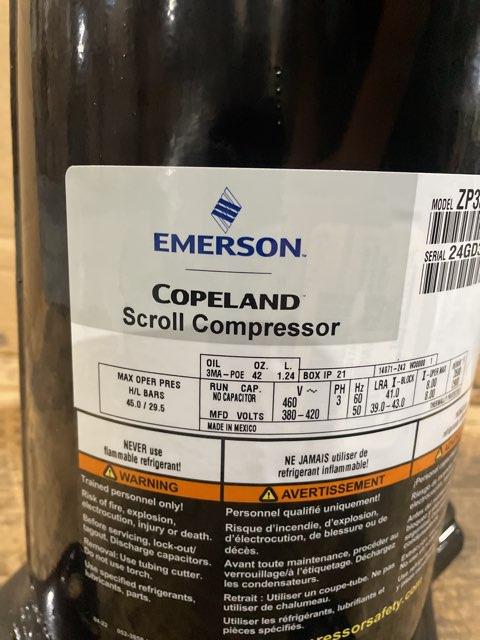 3 Ton AC Scroll Compressor 380-420/460/50-60/3 R410A