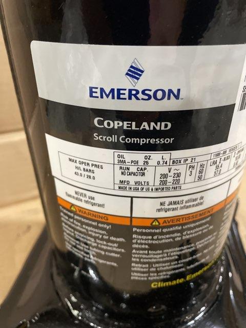 1.5 Ton AC Scroll Compressor 200-230/50-60/3 R410A