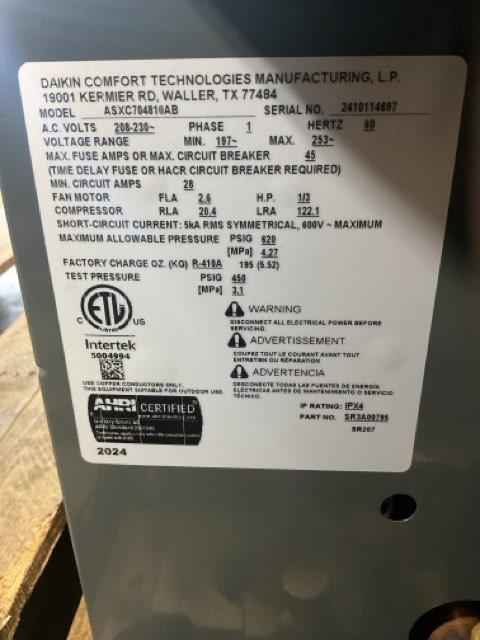 4 Ton Two-Stage Split-System Communicating Air Conditioner 208-230/60/1 R410A 17 SEER2