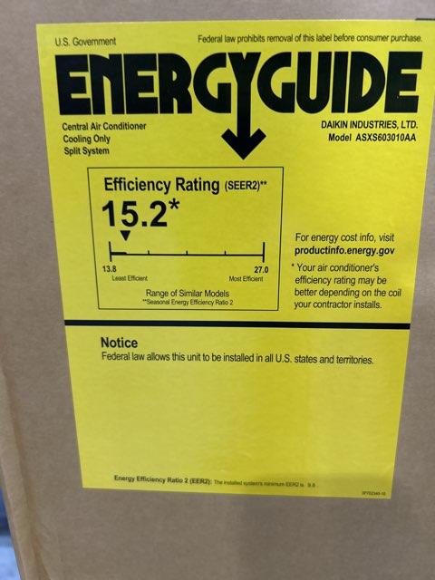 2.5 Ton Inverter SS Comm Air Conditioner 15.2 SEER2 with 3 Ton ECM Comm Multiposition Air Handler
