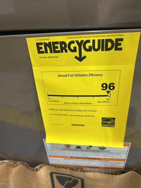 100,000 BTU 2-Stg Multiposition ECM Var Speed Comm Compatible Gas Furnace 96% 115/60/1 CFM: 1757