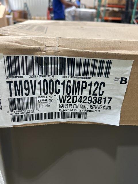 100,000 BTU 2-Stg Multiposition ECM Var Speed Comm Compatible Gas Furnace 96% 115/60/1 CFM: 1757