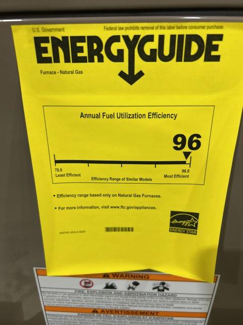 100,000 BTU 2-Stg Multiposition ECM Var Speed Comm Compatible Gas Furnace 96% 115/60/1 CFM: 1757