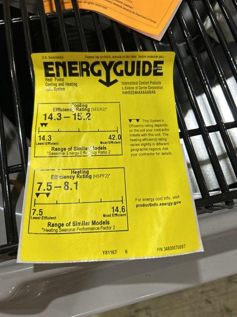 2 Ton Single-Stage Split-System Heat Pump; 208-230/60/1, R410A, 14.3 SEER2