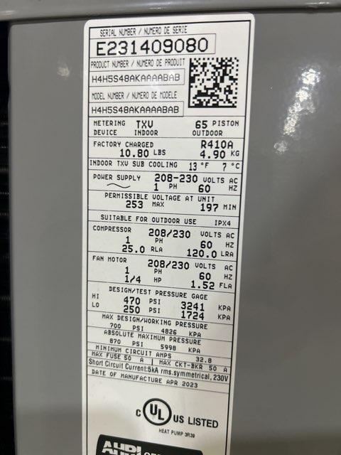 4 Ton Single-Stage Split-System Heat Pump 208-230/60/1 R410A 14.3 SEER2