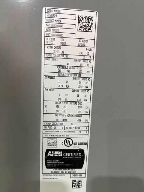 5 Ton Two-Stage Split-System Heat Pump 208-230/60/1 R410A 17 SEER2