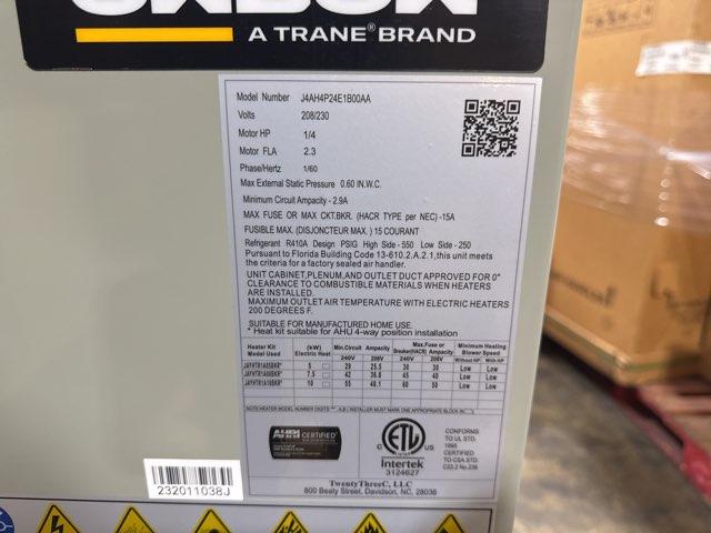 2 Ton AC/HP PSC Multiposition Air Handler 208-230/60/1 R-410A CFM 1409