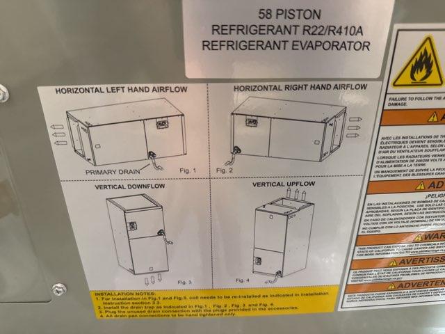 2 Ton AC/HP PSC Multiposition Air Handler 208-230/60/1 R-410A CFM 1409