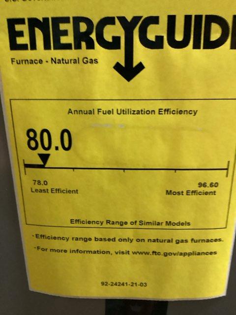 150,000 BTU Two-Stage Downflow ECM Variable Speed Gas Furnace 80% AFUE 115/60/1 CFM: 2105