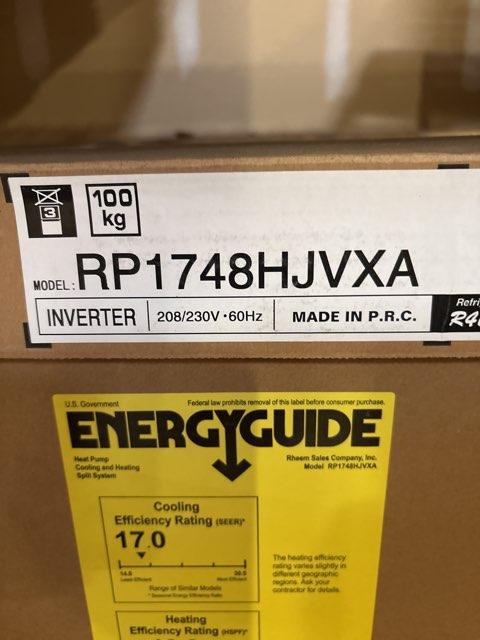 4 Ton Inverter Split-System Communicating Heat Pump 208-230/60/1 R410A 17 SEER
