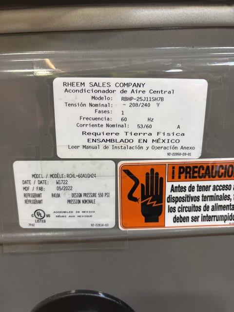 5 Ton AC/HP ECM Upflow/Horizontal Air Handler With 10 KW Heat, 208-240/60/1 R-410A CFM 2070