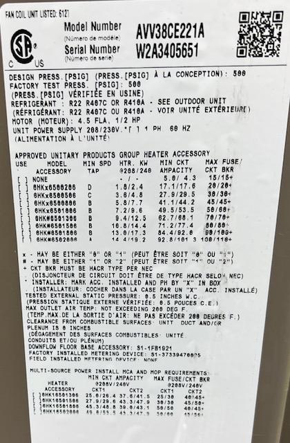 3 Ton Mod SS Communicating HP 208-230/60/1 R410A 20 SEER with 3 Ton Multi Communicating Air Handler