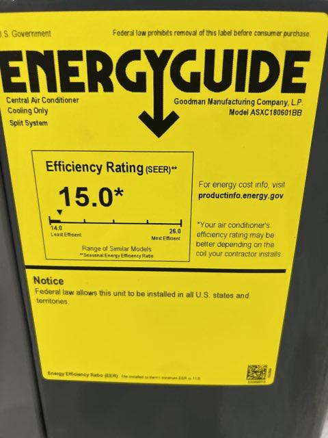 5 Ton Single-Stage Split-System Communicating Compatible Air Conditioner 208-230/60/1 R410A 15 SEER