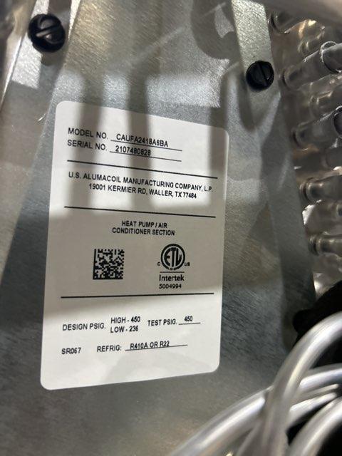 2 Ton AC/HP Upflow/Downflow Uncased A Coil, R22/R410A CFM 800