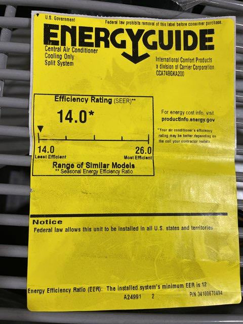4 Ton Two-Stage Split-System Communicating Air Conditioner 208-230/60/1 R410A 17 SEER