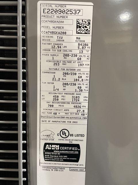4 Ton Two-Stage Split-System Communicating Air Conditioner 208-230/60/1 R410A 17 SEER