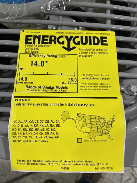2 Ton Variable Speed Split-System Communicating Air Conditioner 208-230/60/1 R410A 14 SEER