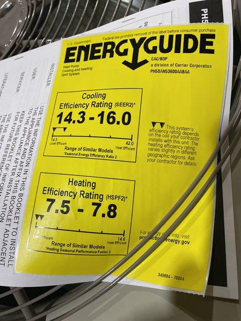 3 Ton 1-Stg SS HP R454B 14.3 SEER2 and 3 Ton Multi Fan Coil and 10 kW Electric Heat Kit with Breaker