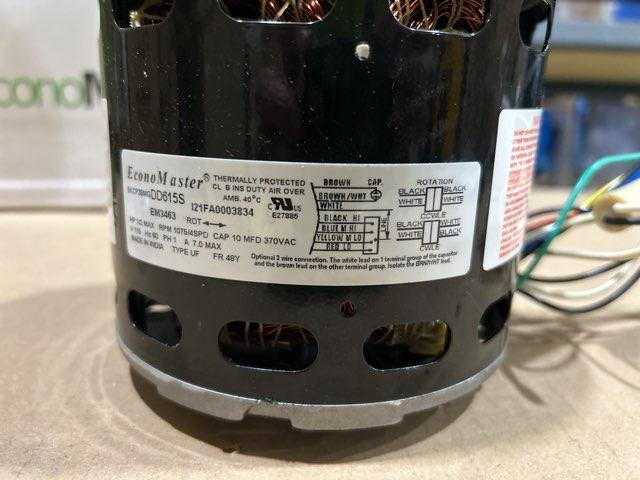 1/2-1/6 HP Blower Motor 115/60/1 1075 Rpm 4 Speed