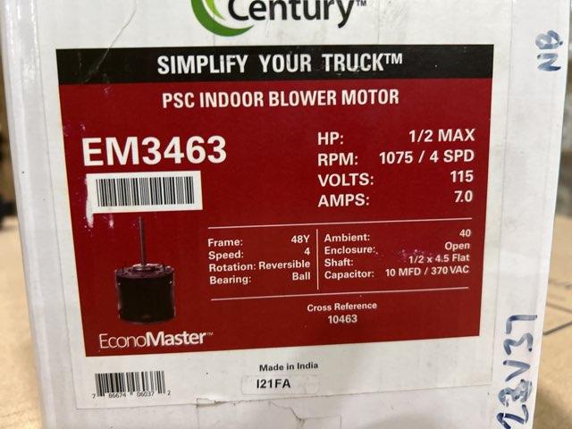 1/2-1/6 HP Blower Motor 115/60/1 1075 Rpm 4 Speed